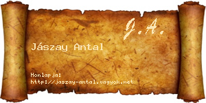 Jászay Antal névjegykártya